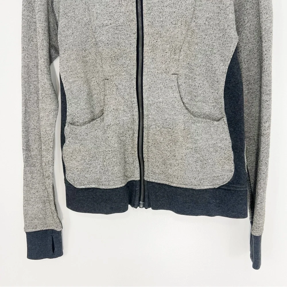 Lululemon On The Daily Hoodie Heathered Black / Heathered Dark Grey Size 4 - Picture 5 of 10